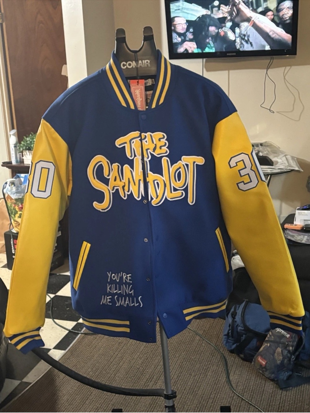 The Sandlot Blue and Yellow Varsity Jacket
